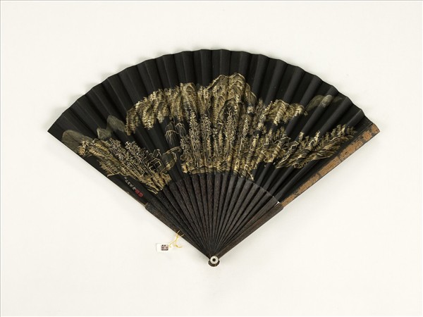 清弘旿書乾隆御製題名人畫詩弘旿畫山水　成扇