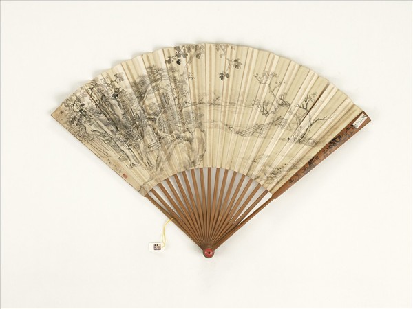 清李世倬山水　成扇