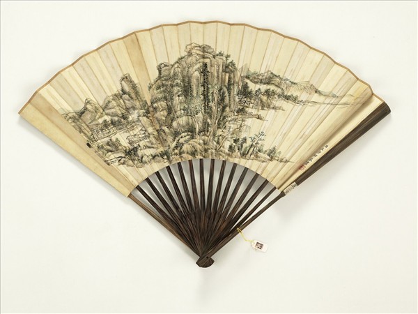 清王原祁山水　成扇