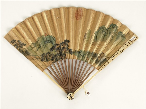 清人山水　成扇