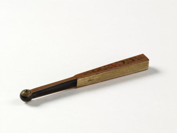 清張照書乾隆御製讀杜子美集有感詩錢維城畫山水　成扇