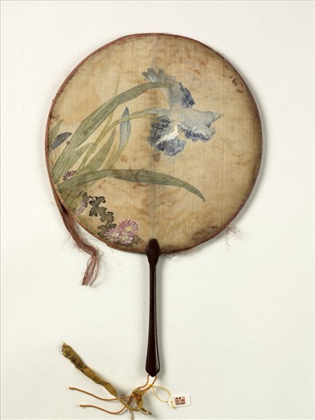 清人花卉　成扇