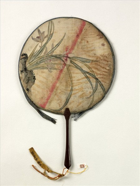 清人花卉　成扇