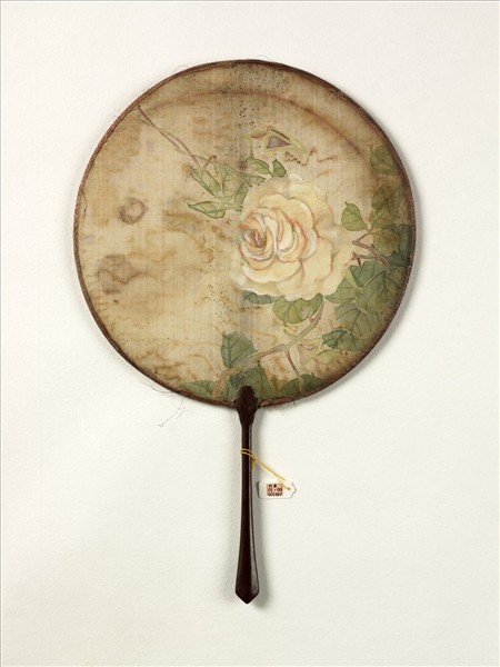 清人花卉　成扇