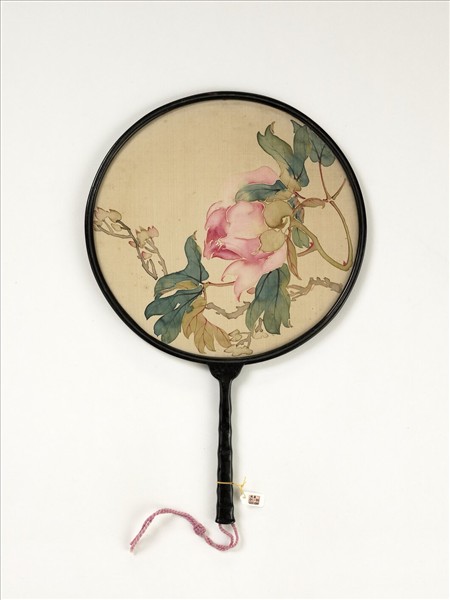 清人花卉　成扇