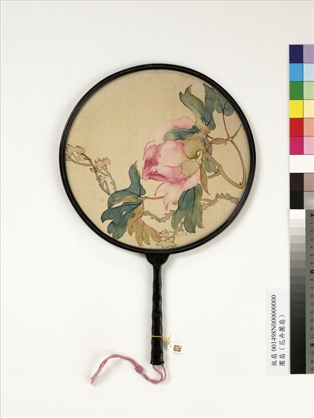 清人花卉　成扇