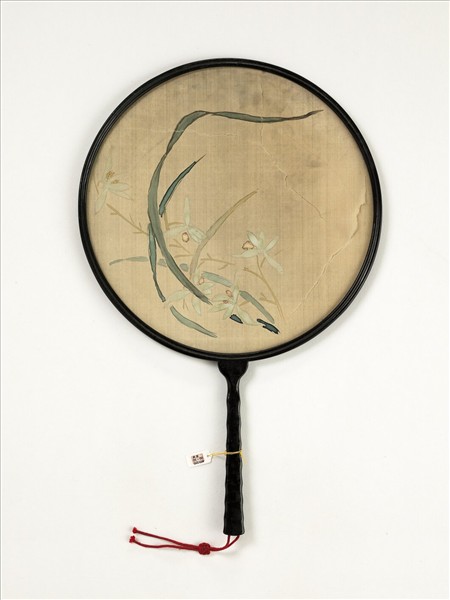 清人蘭花　成扇