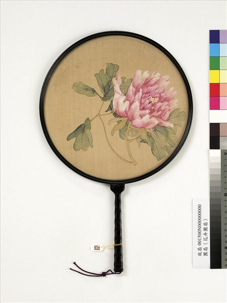 清人花卉　成扇