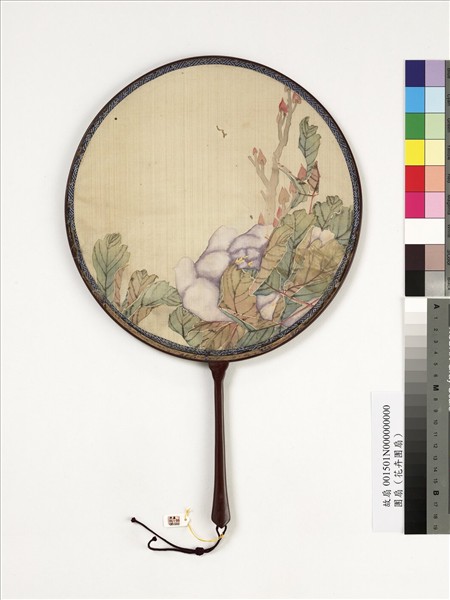 清人花卉　成扇