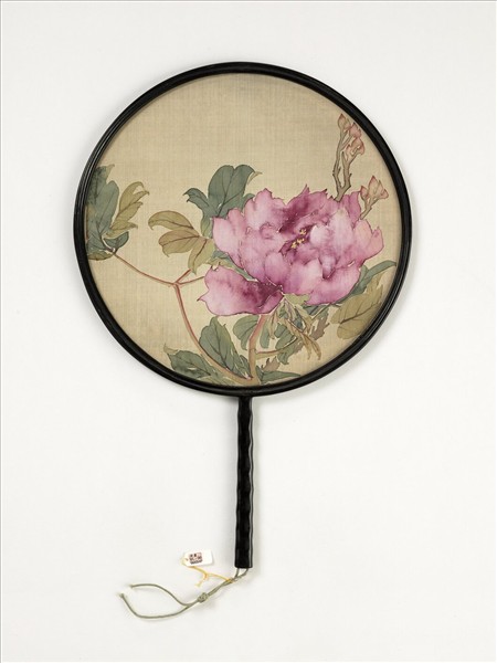 清人花卉　成扇