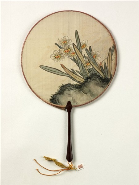 清人畫水仙　成扇