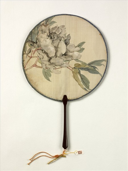 清人花卉　成扇