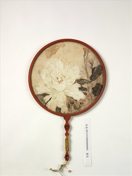 清人花卉　成扇