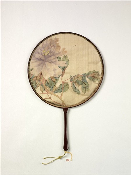 清人花卉　成扇