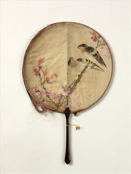 清人花鳥　成扇