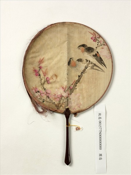 清人花鳥　成扇