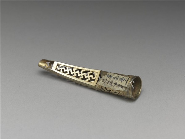 銀鍍金鏤空卍字不斷紋指甲套