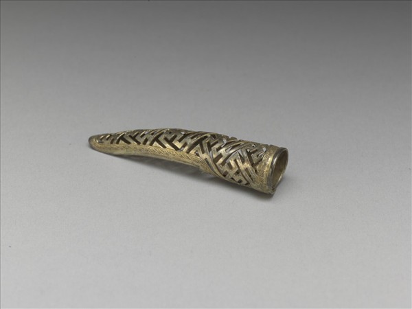 銀鍍金鏤空卍字不斷紋指甲套