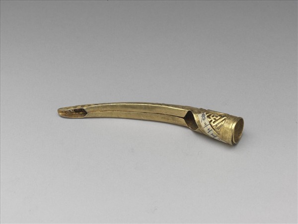 銀鍍金鏤空福壽紋指甲套