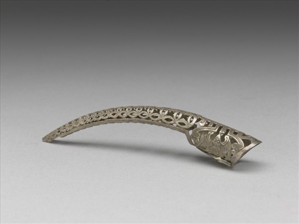 銀鏤空古錢福壽紋指甲套