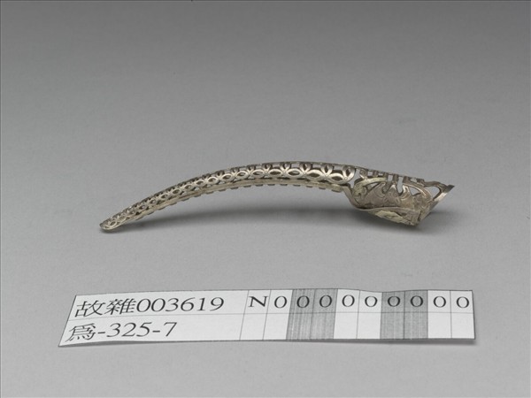 銀鏤空古錢福壽紋指甲套