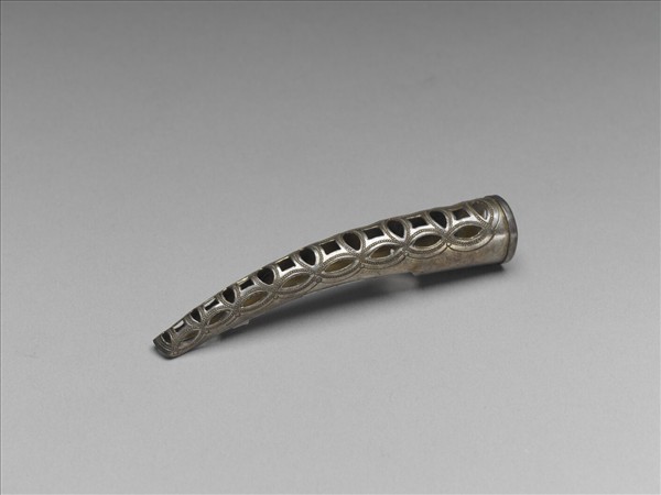 銀鍍金鏤空古錢紋指甲套