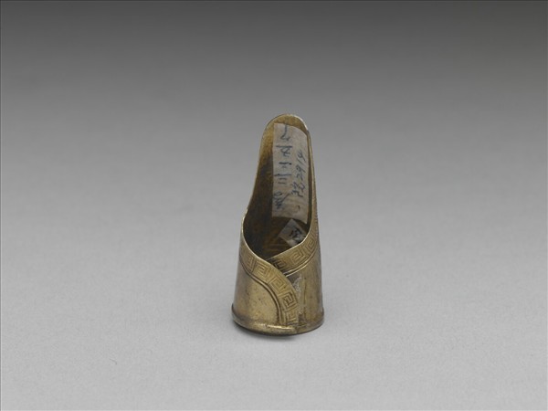 銀鍍金壽字指甲套