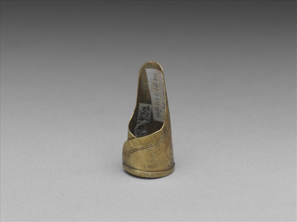 銀鍍金壽字指甲套