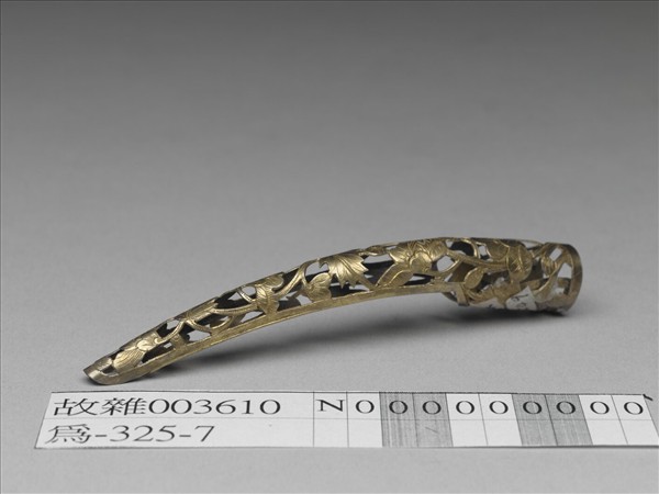 銀鍍金鏤空芙蓉花指甲套