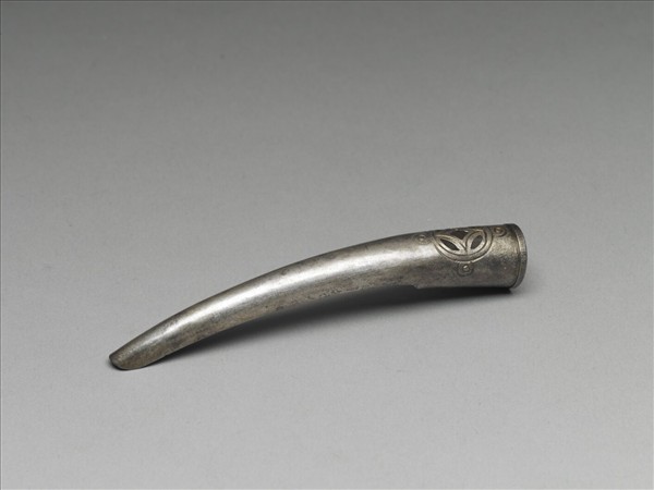 銀古錢紋指甲套