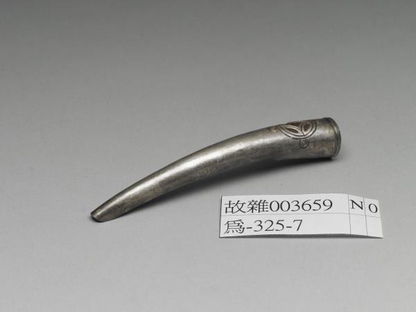 銀古錢紋指甲套