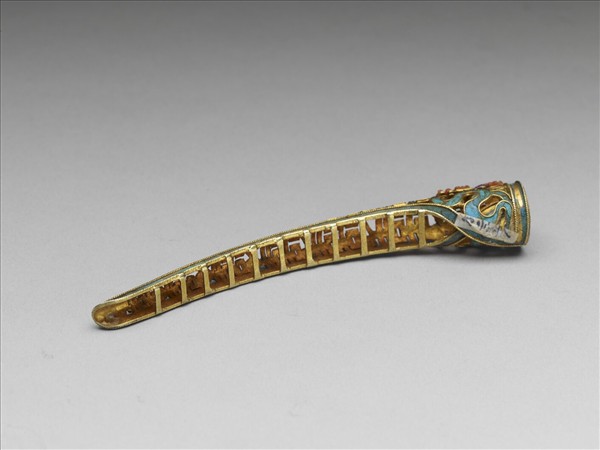 點翠緝米珠雙囍雲紋指甲套