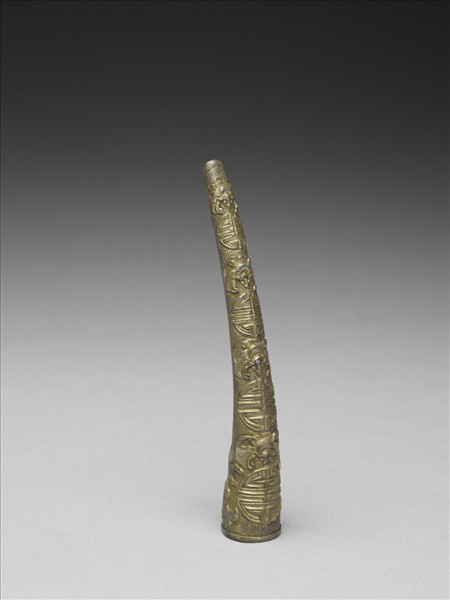 銀鍍金蝠壽指甲套