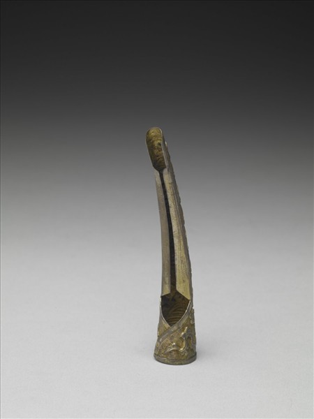 銀鍍金蝠壽指甲套