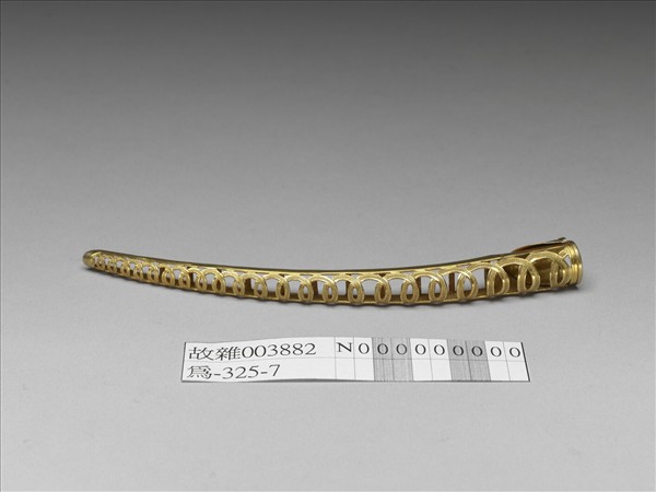 金鏤空錢紋指甲套