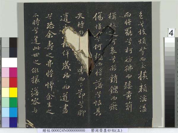 鬱岡齋墨妙帖（十）　冊　蘇軾書九辯一節