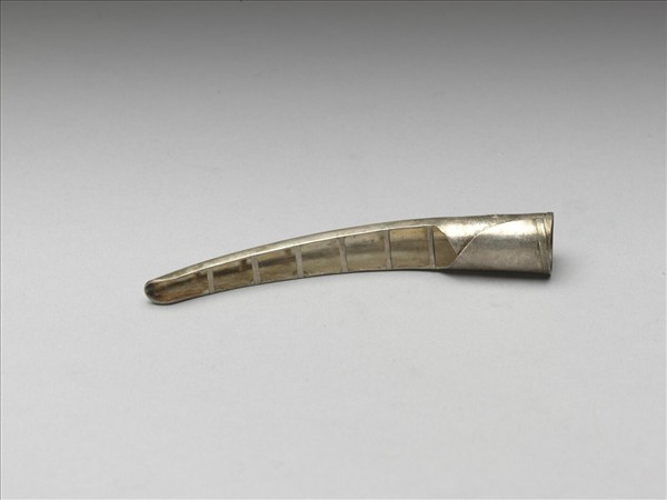 銀古錢紋指甲套