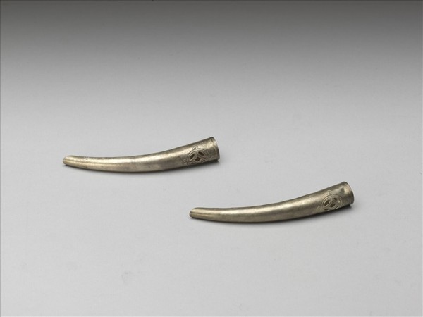 銀古錢紋指甲套