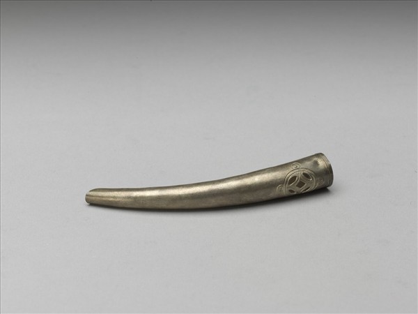 銀古錢紋指甲套