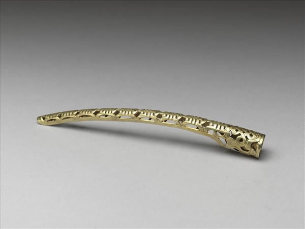 銀鍍金壽字盤長紋指甲套