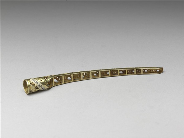 銀鍍金壽字盤長紋指甲套