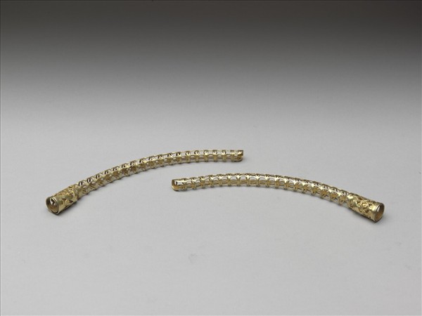 銅鍍金鏤空福壽錢紋指甲套