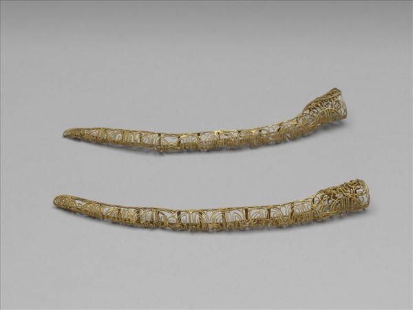 銅鍍金纍絲壽字紋指甲套