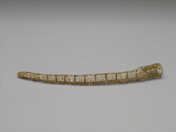 銅鍍金纍絲壽字紋指甲套