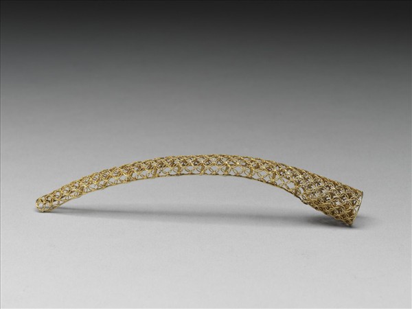 銅鍍金纍絲錢紋指甲套