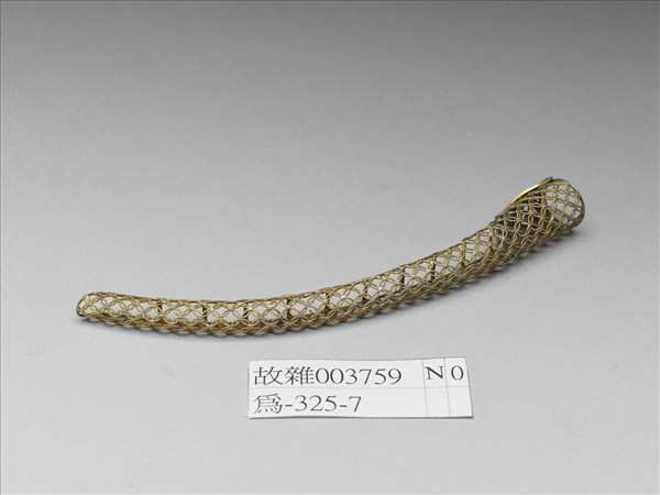 銅鍍金纍絲錢紋指甲套