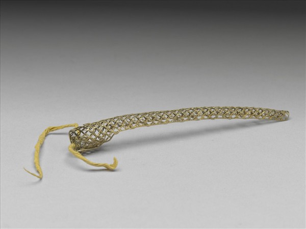 銅鍍金纍絲錢紋指甲套