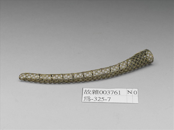 銅鍍金纍絲錢紋指甲套