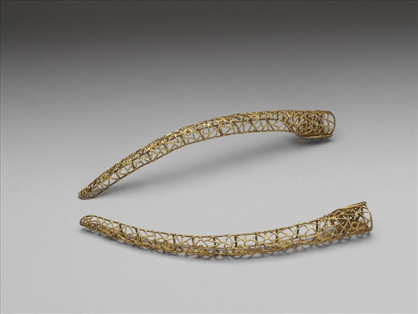 銅鍍金纍絲冰梅紋指甲套