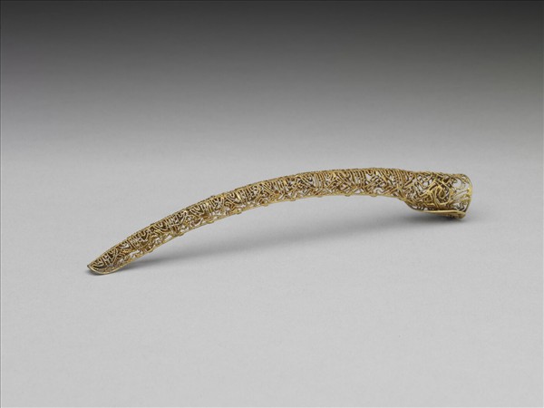 銅鍍金纍絲壽字紋指甲套